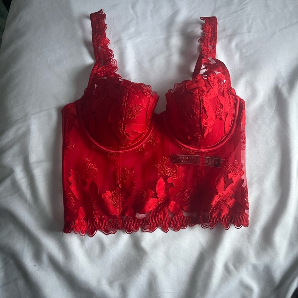 Victoria's Secret Corset Top In Red